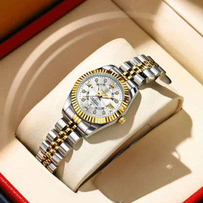 POEDAGAR Luxury Elegant Watch for Women Waterproof Luminous Date Ladies Watch Stainless Steel Quartz Women's Watches Girl Reloj
